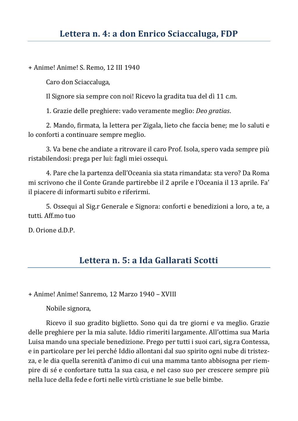 12 marzo 1940. Anniversario del dies natalis di San Luigi Orione, pagina 6
