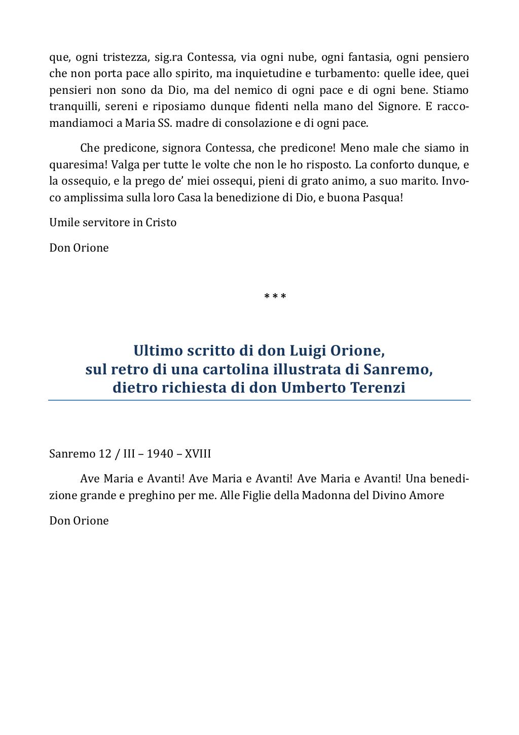 12 marzo 1940. Anniversario del dies natalis di San Luigi Orione, pagina 8