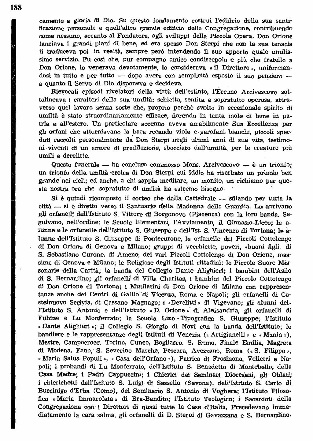 22 novembre 1951. Anniversario del dies natalis del ven. don Carlo Sterpi, pagina 12