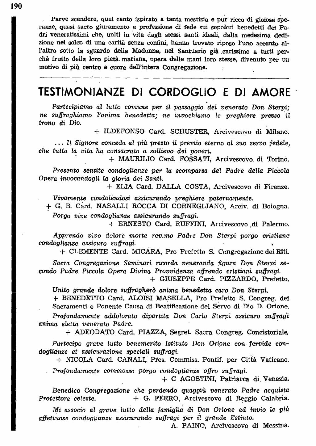 22 novembre 1951. Anniversario del dies natalis del ven. don Carlo Sterpi, pagina 14