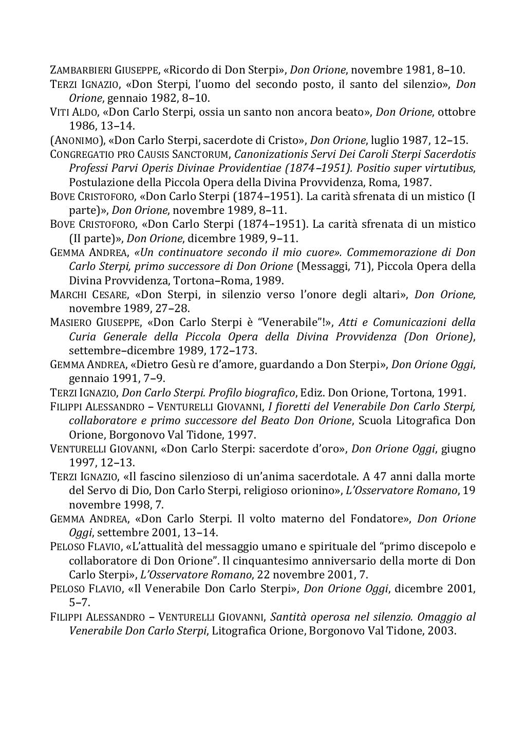 22 novembre 1951. Anniversario del dies natalis del ven. don Carlo Sterpi, pagina 26