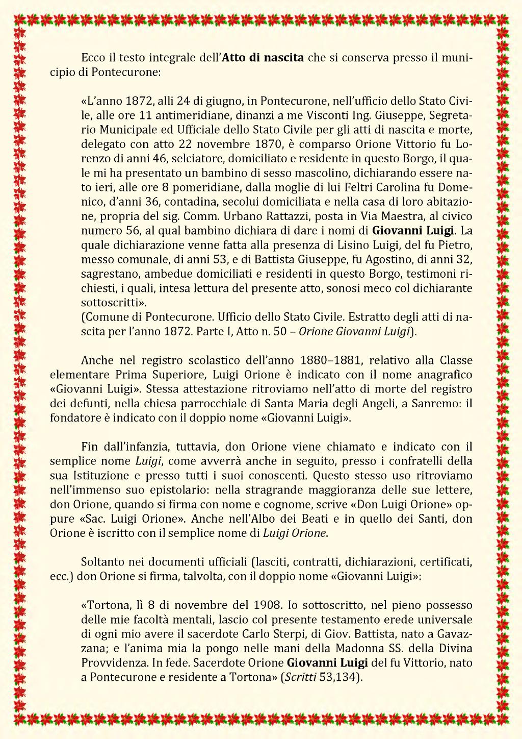 23 giugno 1872. Anniversario della nascita di San Luigi Orione, pagina 3