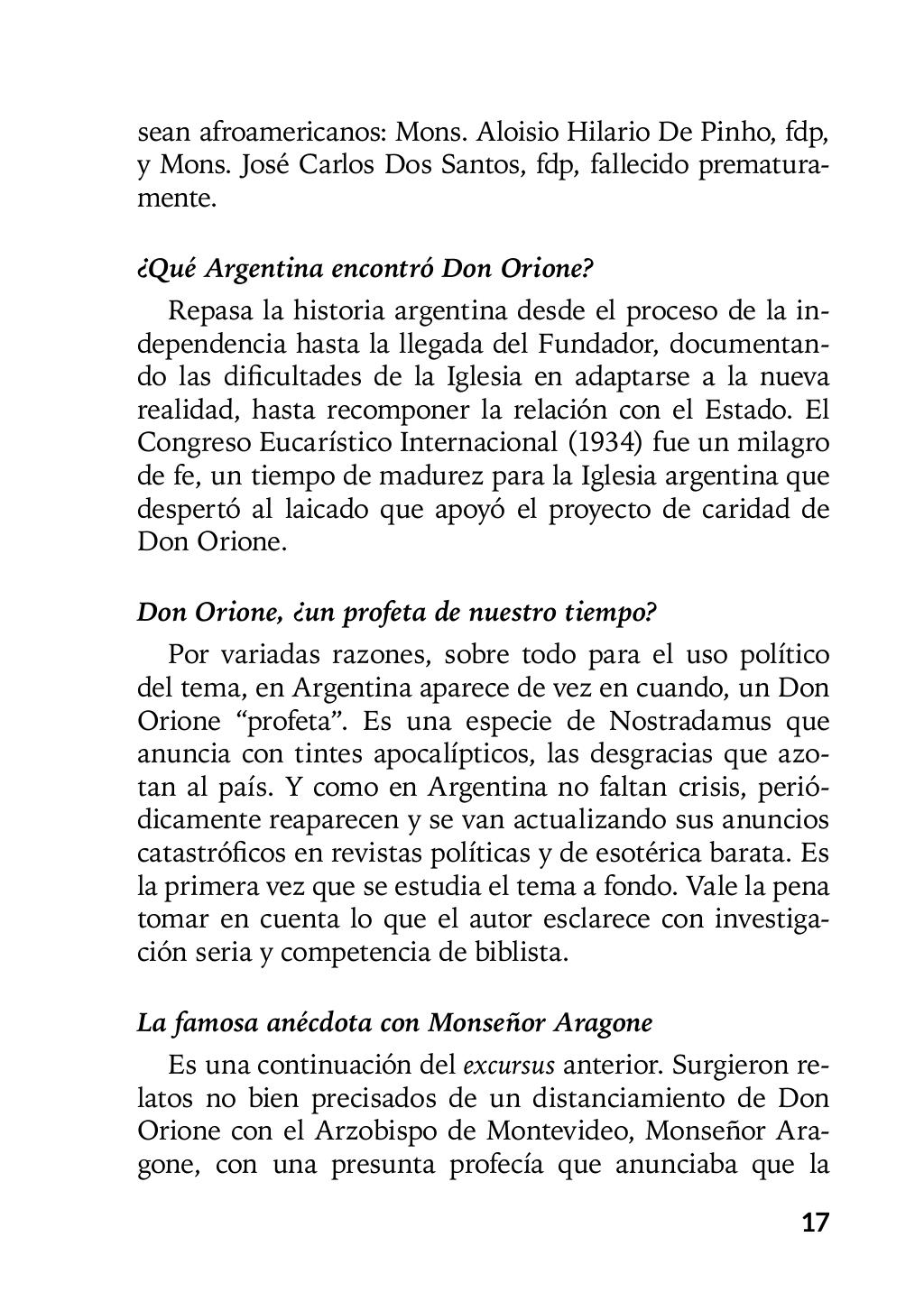 Enzo Giustozzi, Don Orione, Latinoamérica y Argentina, GEO, Buenos Aires - Argentina, 2020, pagina 18
