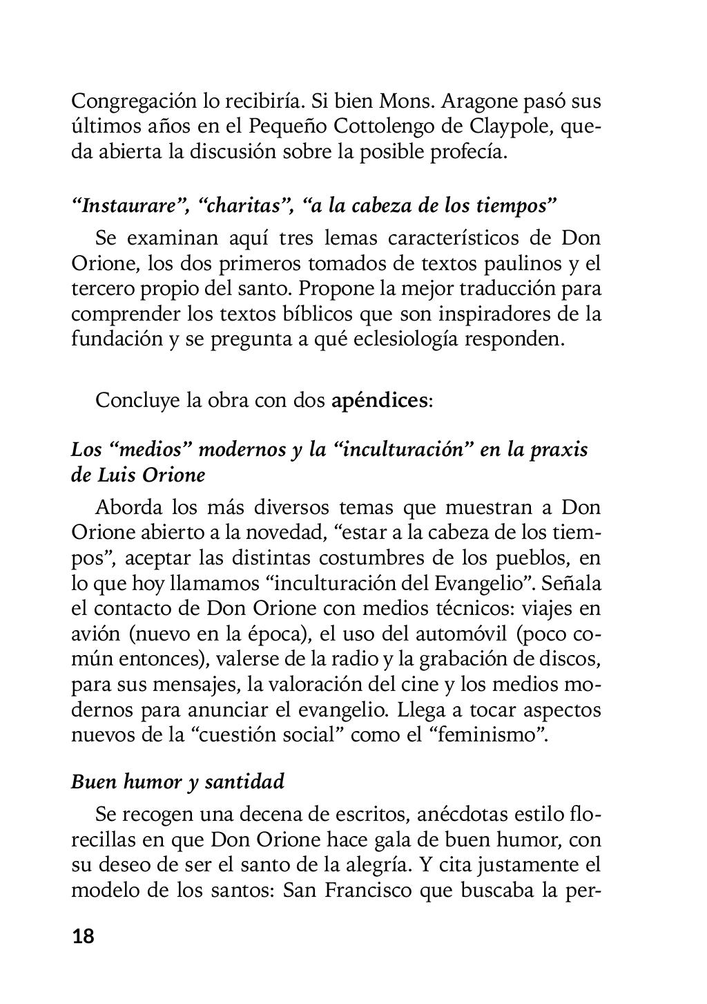 Enzo Giustozzi, Don Orione, Latinoamérica y Argentina, GEO, Buenos Aires - Argentina, 2020, pagina 19
