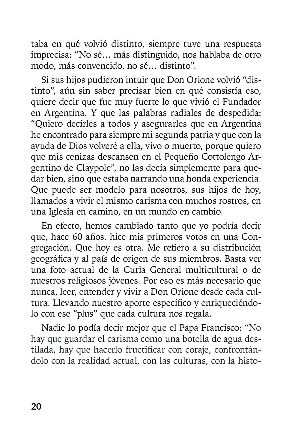 Enzo Giustozzi, Don Orione, Latinoamérica y Argentina, GEO, Buenos Aires - Argentina, 2020, pagina 21