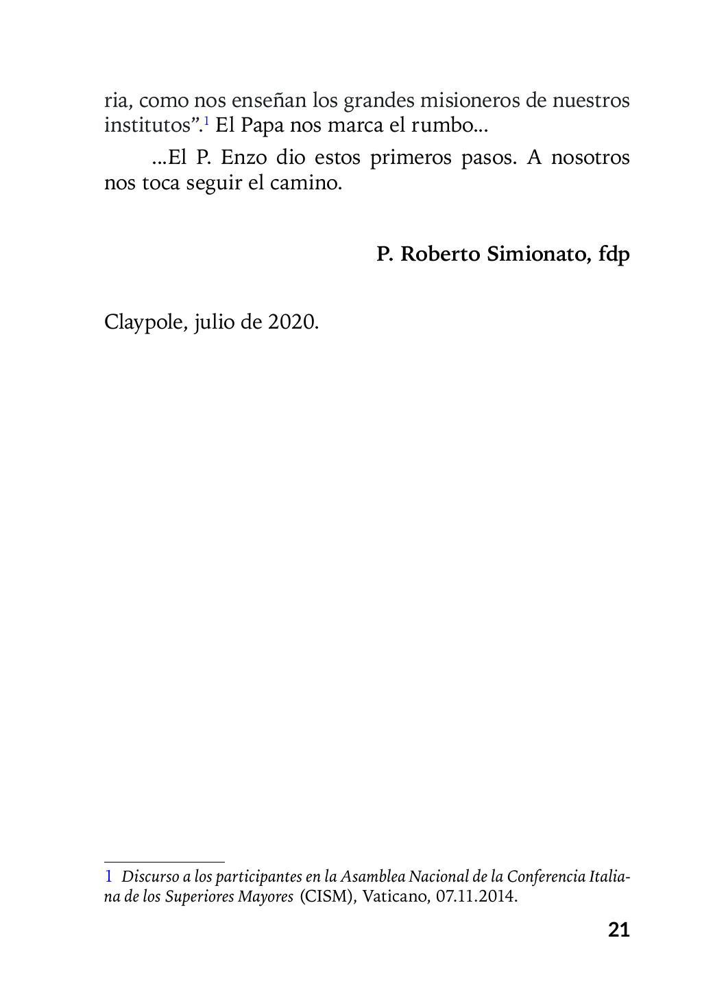 Enzo Giustozzi, Don Orione, Latinoamérica y Argentina, GEO, Buenos Aires - Argentina, 2020, pagina 22