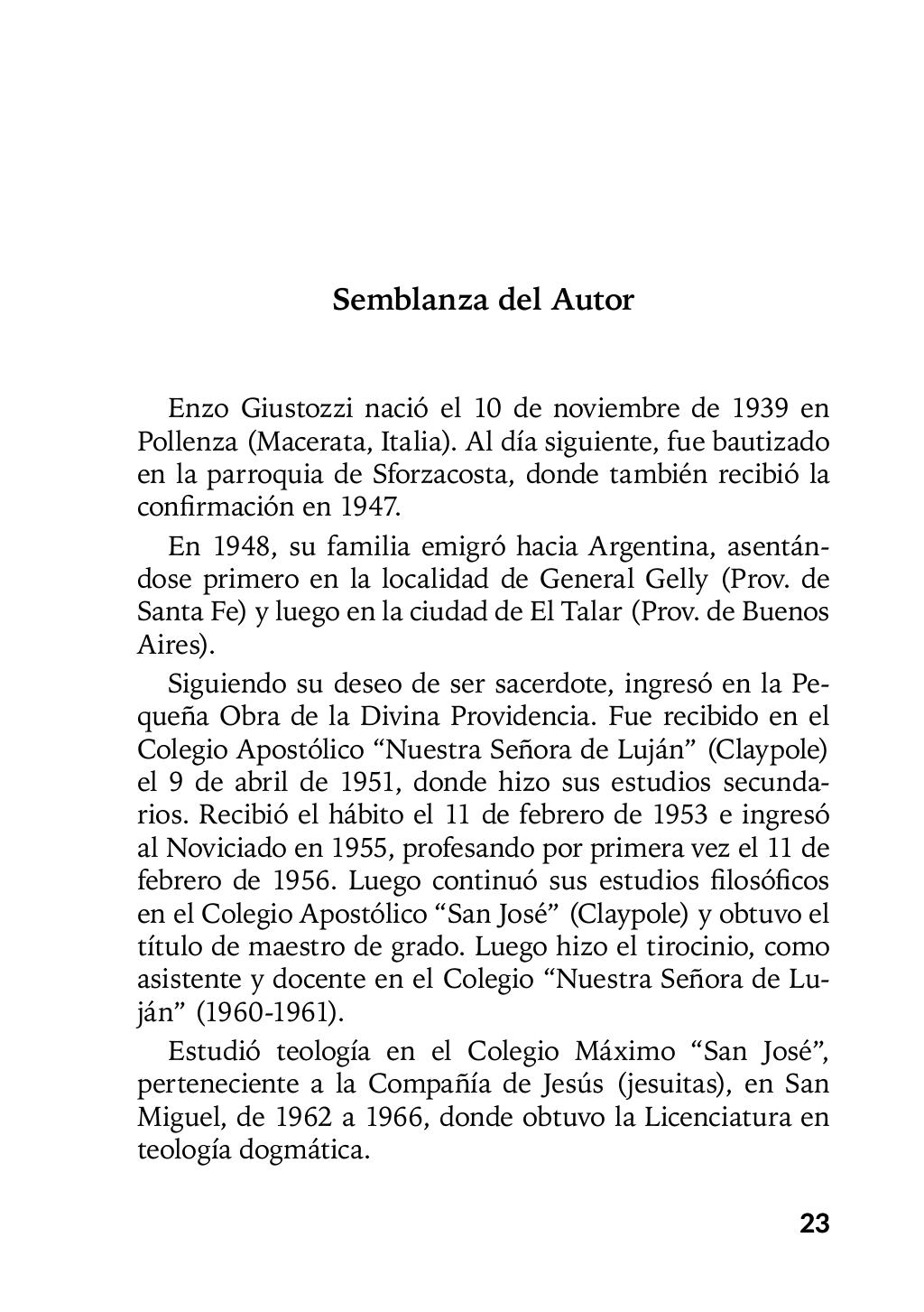 Enzo Giustozzi, Don Orione, Latinoamérica y Argentina, GEO, Buenos Aires - Argentina, 2020, pagina 24
