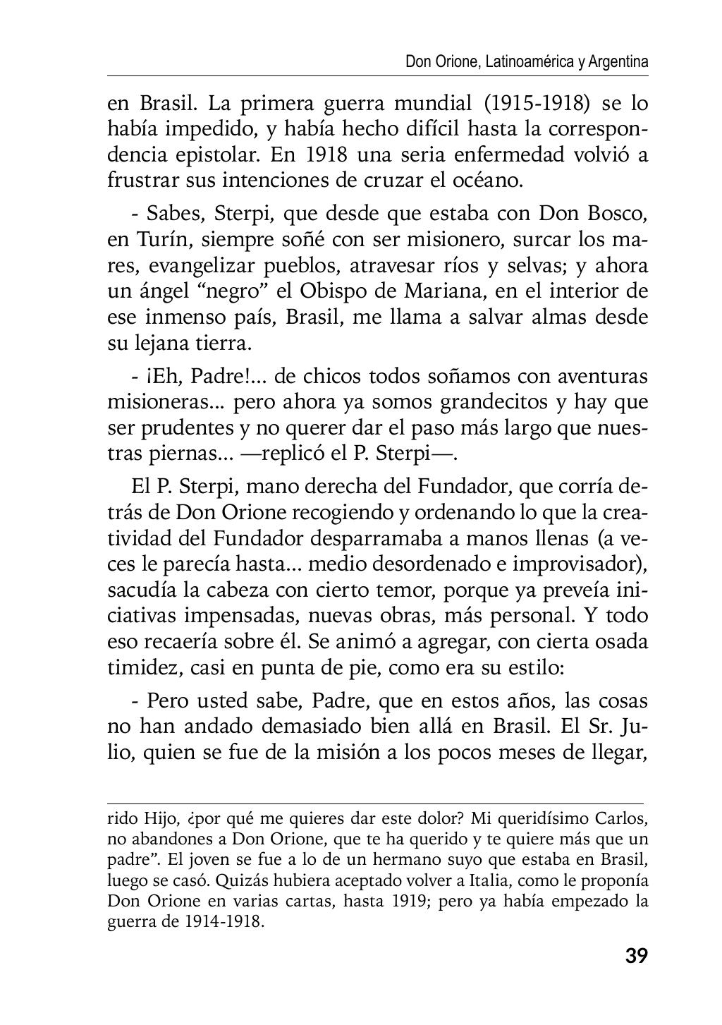 Enzo Giustozzi, Don Orione, Latinoamérica y Argentina, GEO, Buenos Aires - Argentina, 2020, pagina 40