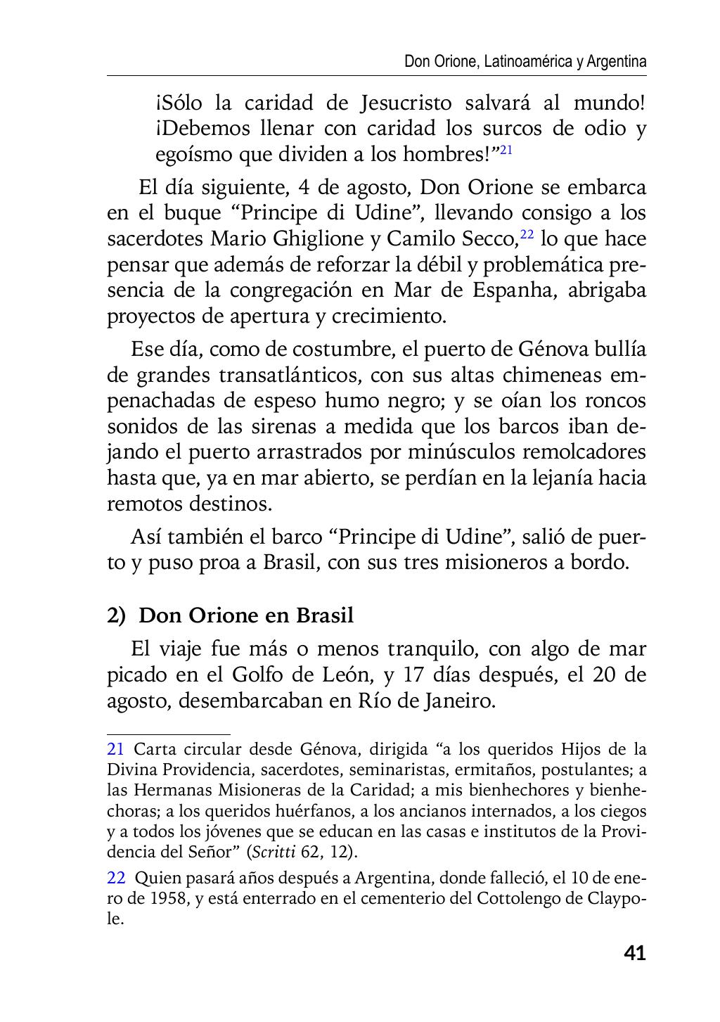 Enzo Giustozzi, Don Orione, Latinoamérica y Argentina, GEO, Buenos Aires - Argentina, 2020, pagina 42