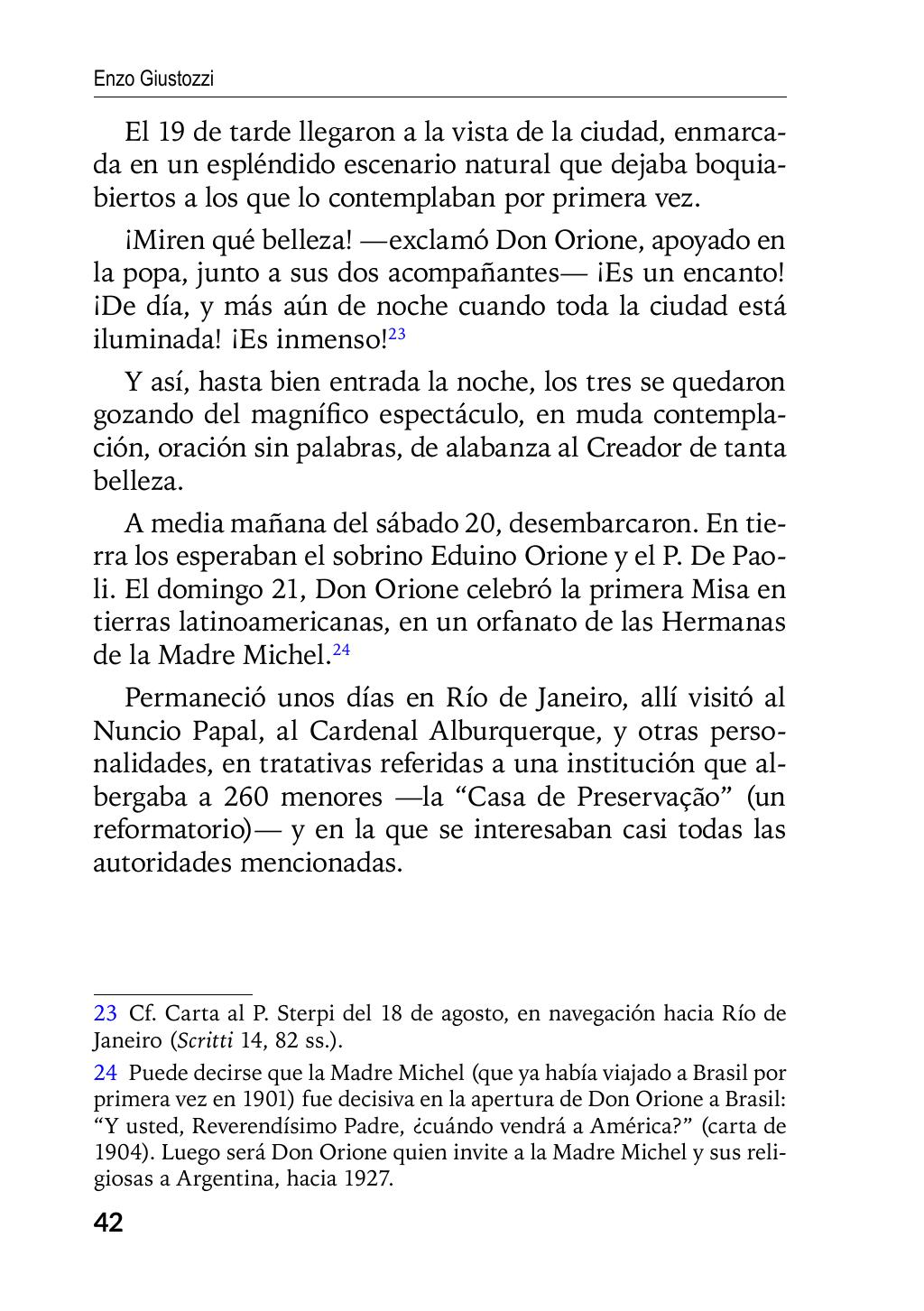 Enzo Giustozzi, Don Orione, Latinoamérica y Argentina, GEO, Buenos Aires - Argentina, 2020, pagina 43