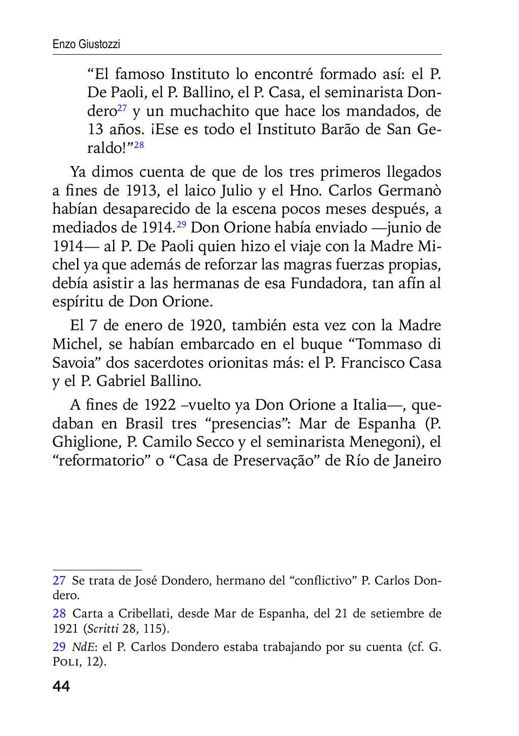 Enzo Giustozzi, Don Orione, Latinoamérica y Argentina, GEO, Buenos Aires - Argentina, 2020, pagina 45