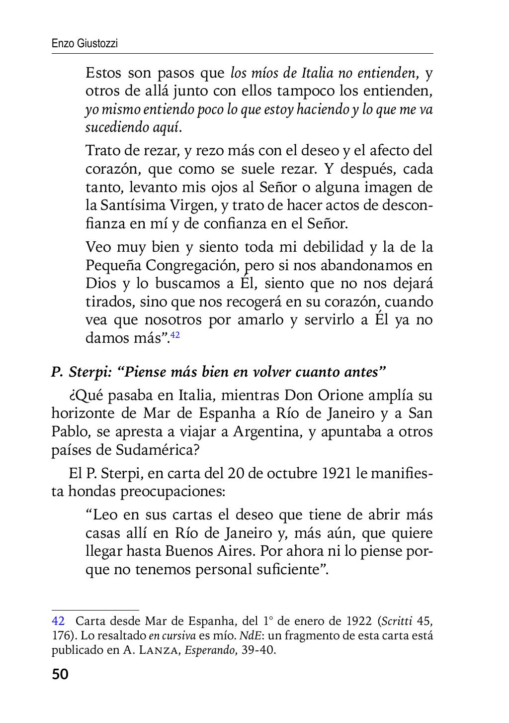 Enzo Giustozzi, Don Orione, Latinoamérica y Argentina, GEO, Buenos Aires - Argentina, 2020, pagina 51