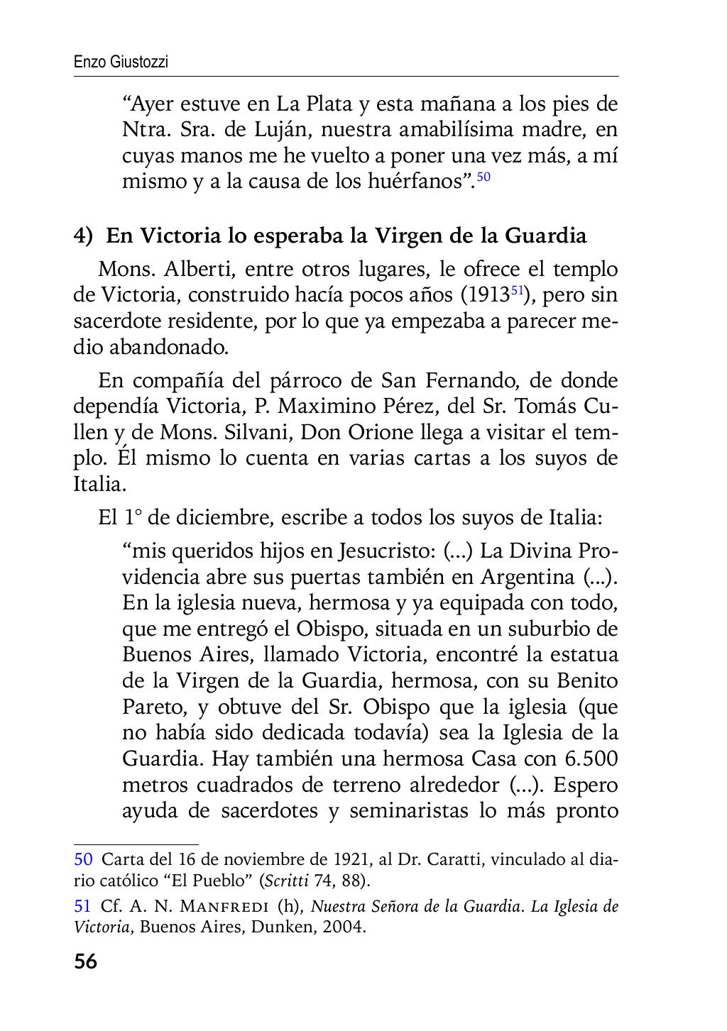 Enzo Giustozzi, Don Orione, Latinoamérica y Argentina, GEO, Buenos Aires - Argentina, 2020, pagina 57