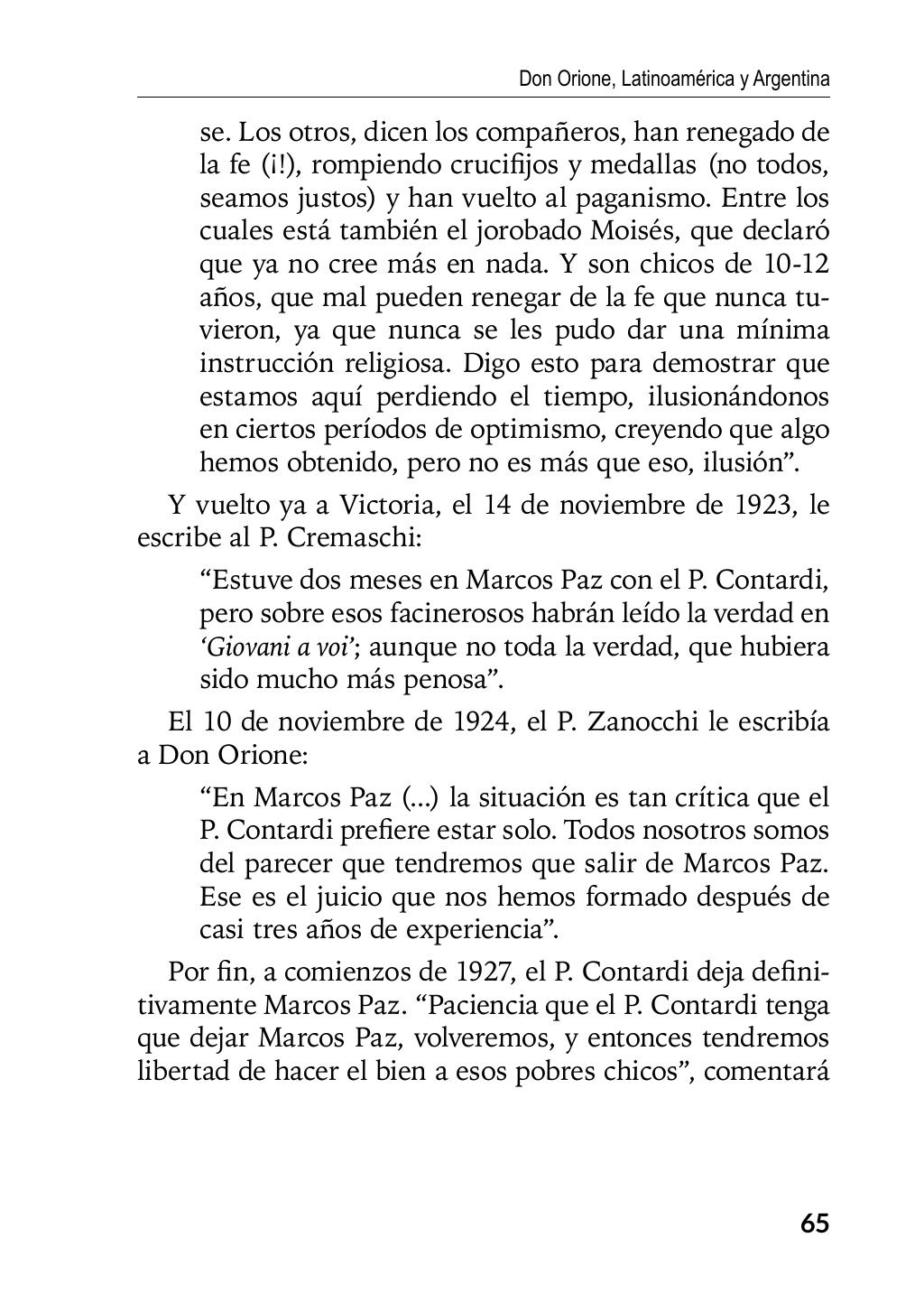 Enzo Giustozzi, Don Orione, Latinoamérica y Argentina, GEO, Buenos Aires - Argentina, 2020, pagina 66