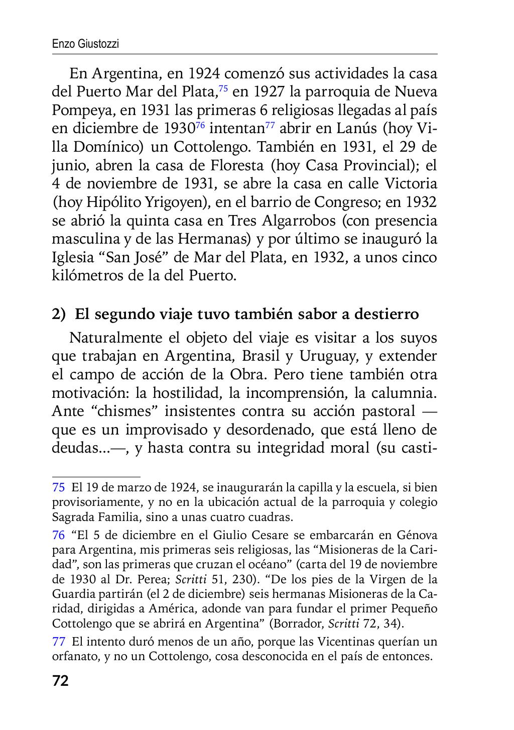 Enzo Giustozzi, Don Orione, Latinoamérica y Argentina, GEO, Buenos Aires - Argentina, 2020, pagina 73