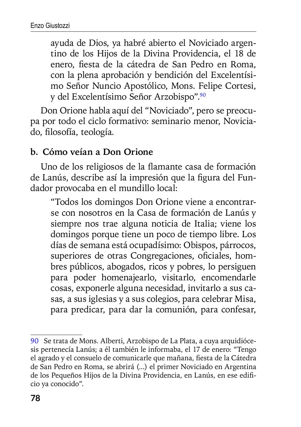 Enzo Giustozzi, Don Orione, Latinoamérica y Argentina, GEO, Buenos Aires - Argentina, 2020, pagina 79