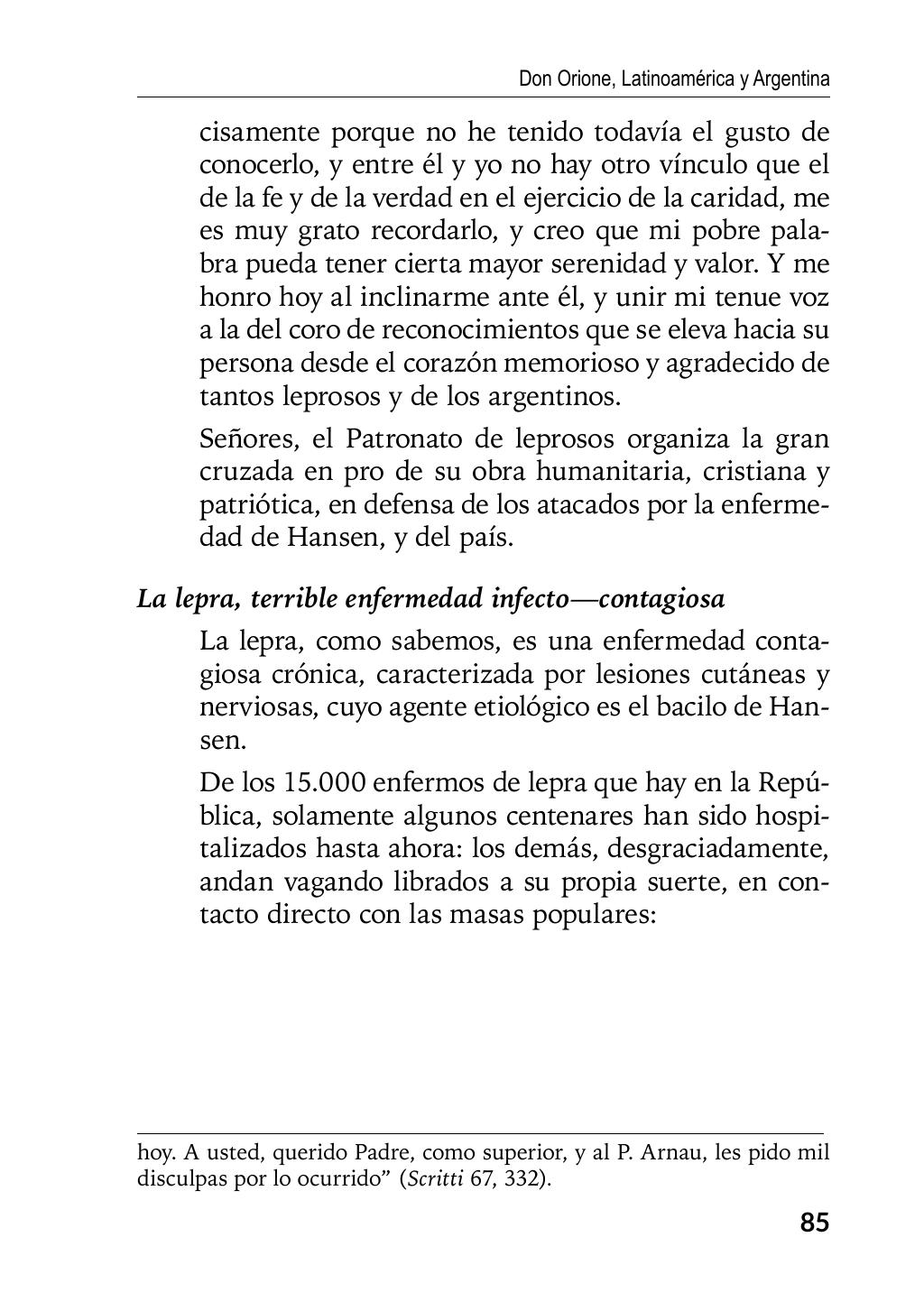 Enzo Giustozzi, Don Orione, Latinoamérica y Argentina, GEO, Buenos Aires - Argentina, 2020, pagina 86