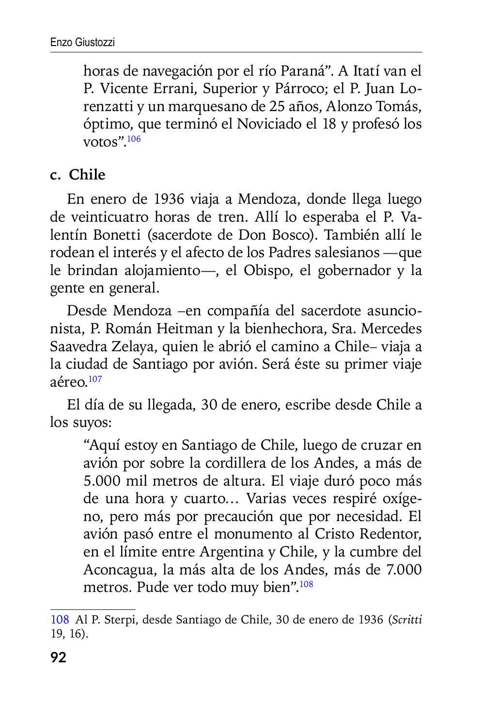 Enzo Giustozzi, Don Orione, Latinoamérica y Argentina, GEO, Buenos Aires - Argentina, 2020, pagina 93