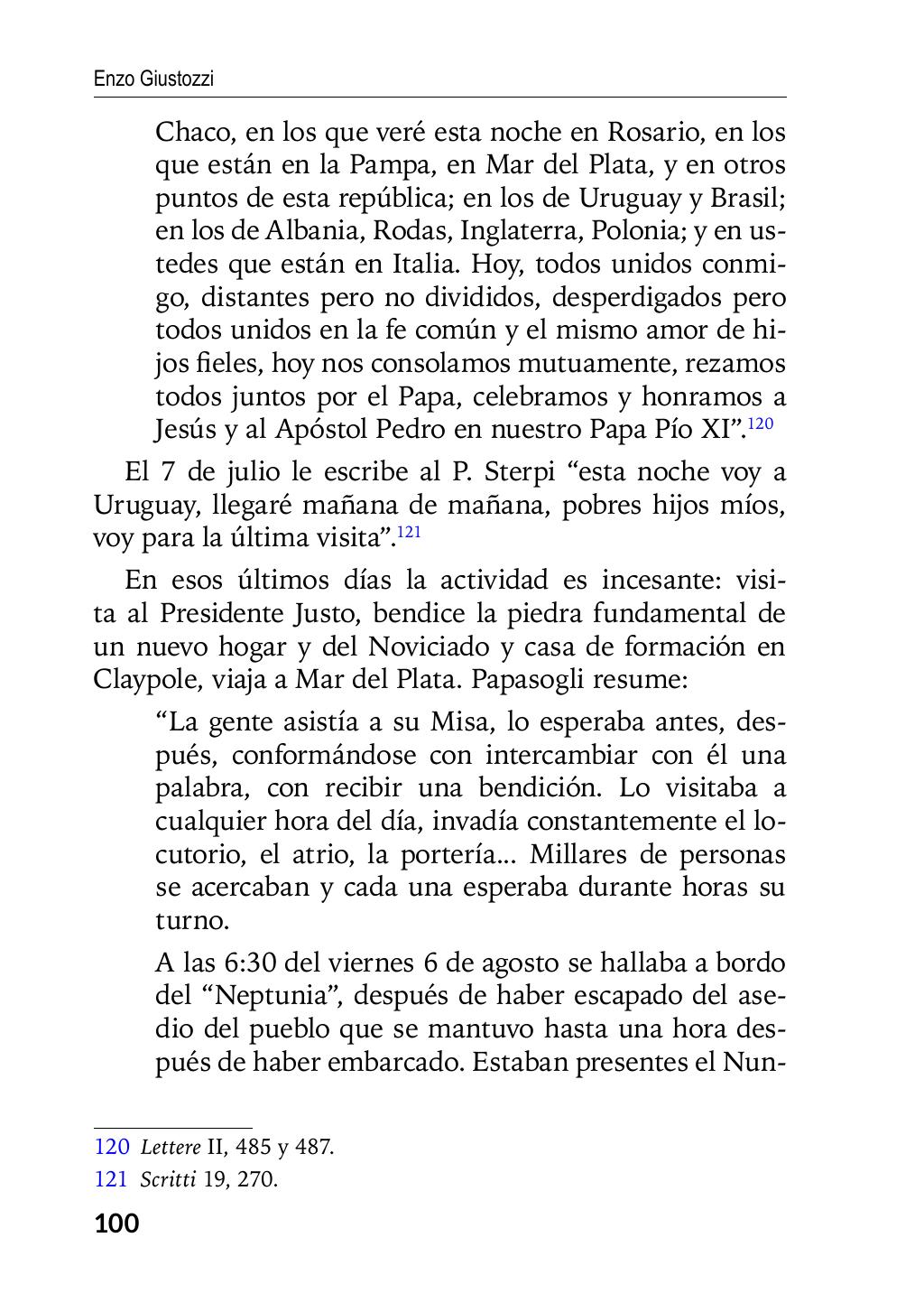 Enzo Giustozzi, Don Orione, Latinoamérica y Argentina, GEO, Buenos Aires - Argentina, 2020, pagina 101