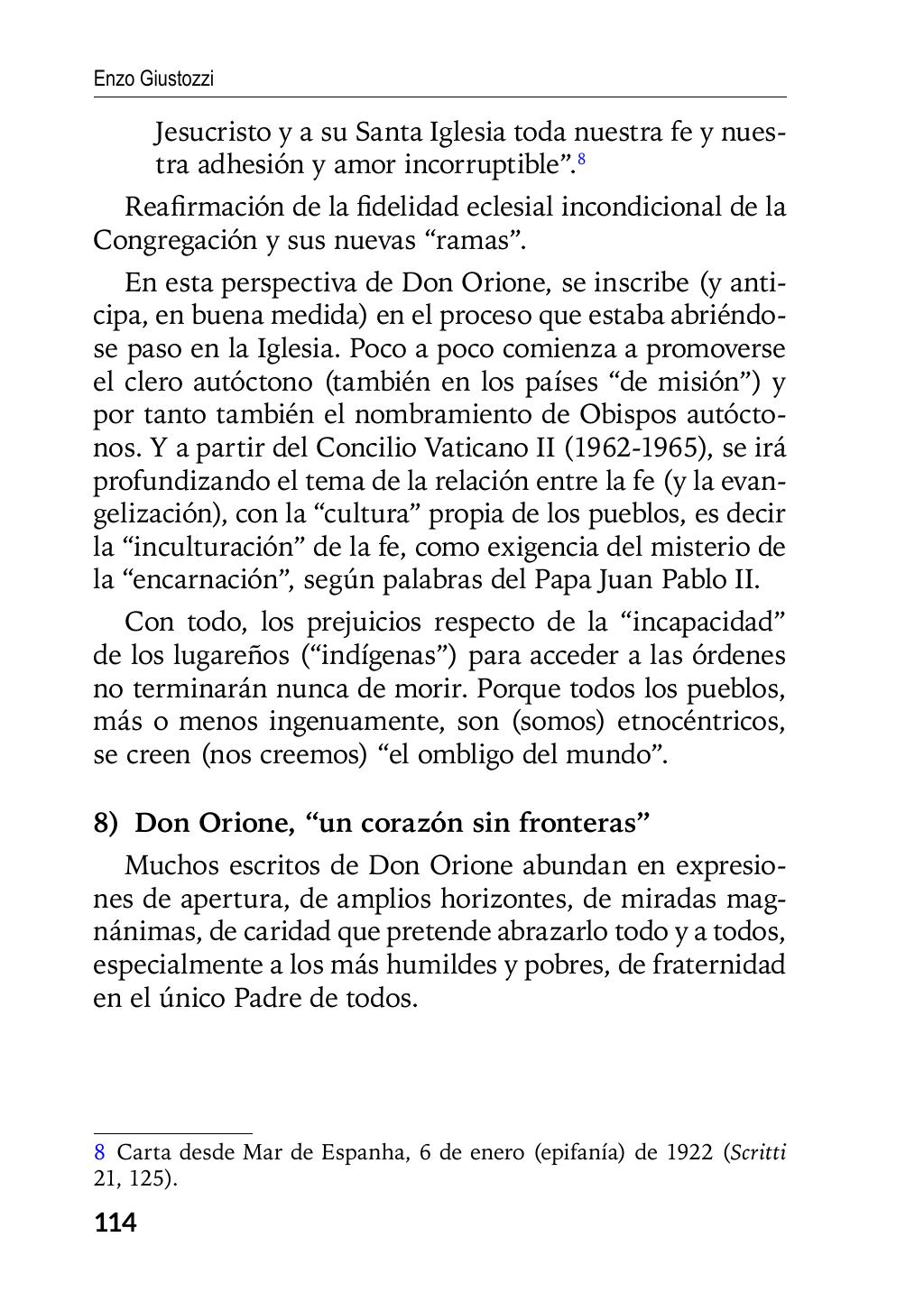 Enzo Giustozzi, Don Orione, Latinoamérica y Argentina, GEO, Buenos Aires - Argentina, 2020, pagina 115