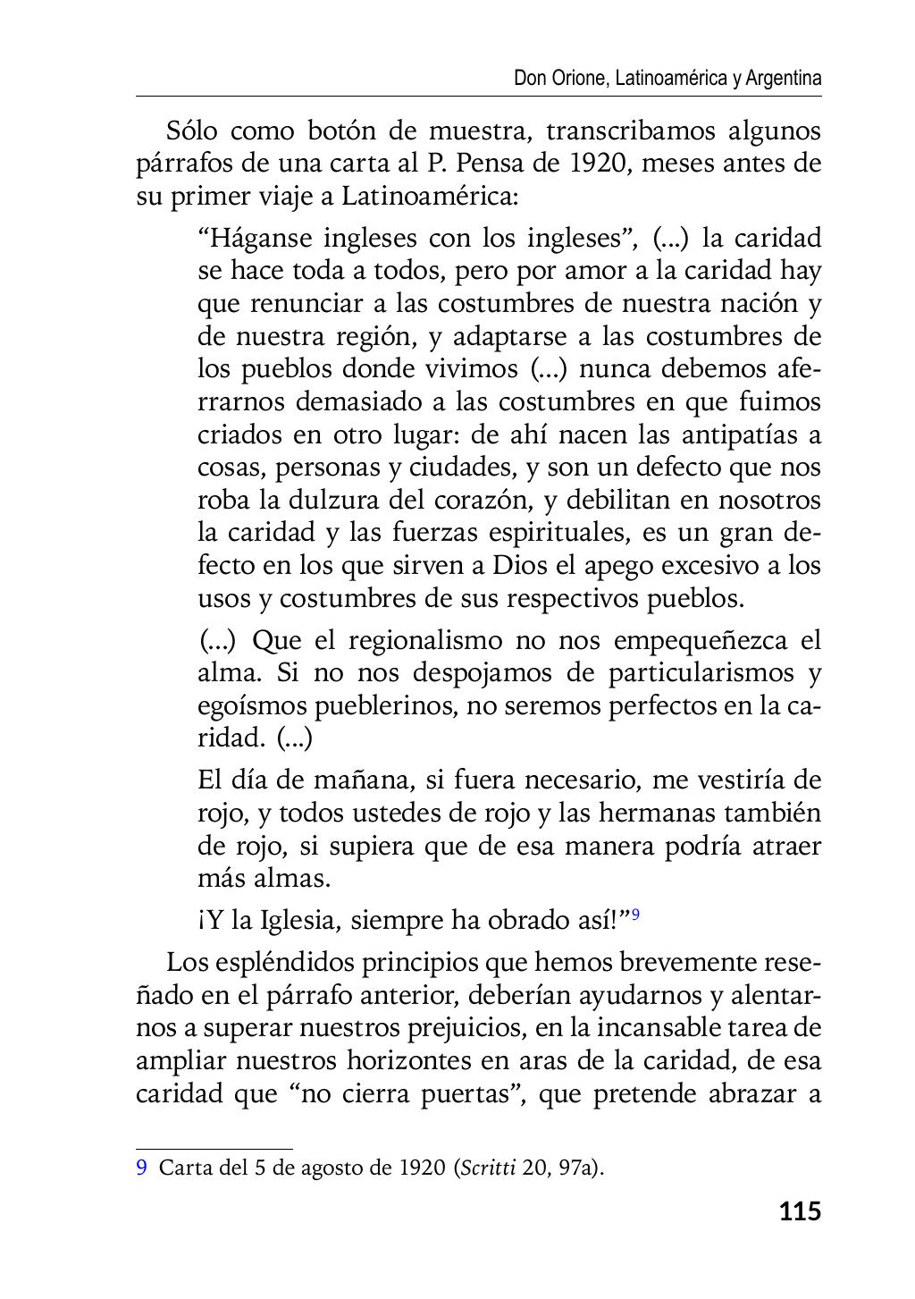 Enzo Giustozzi, Don Orione, Latinoamérica y Argentina, GEO, Buenos Aires - Argentina, 2020, pagina 116
