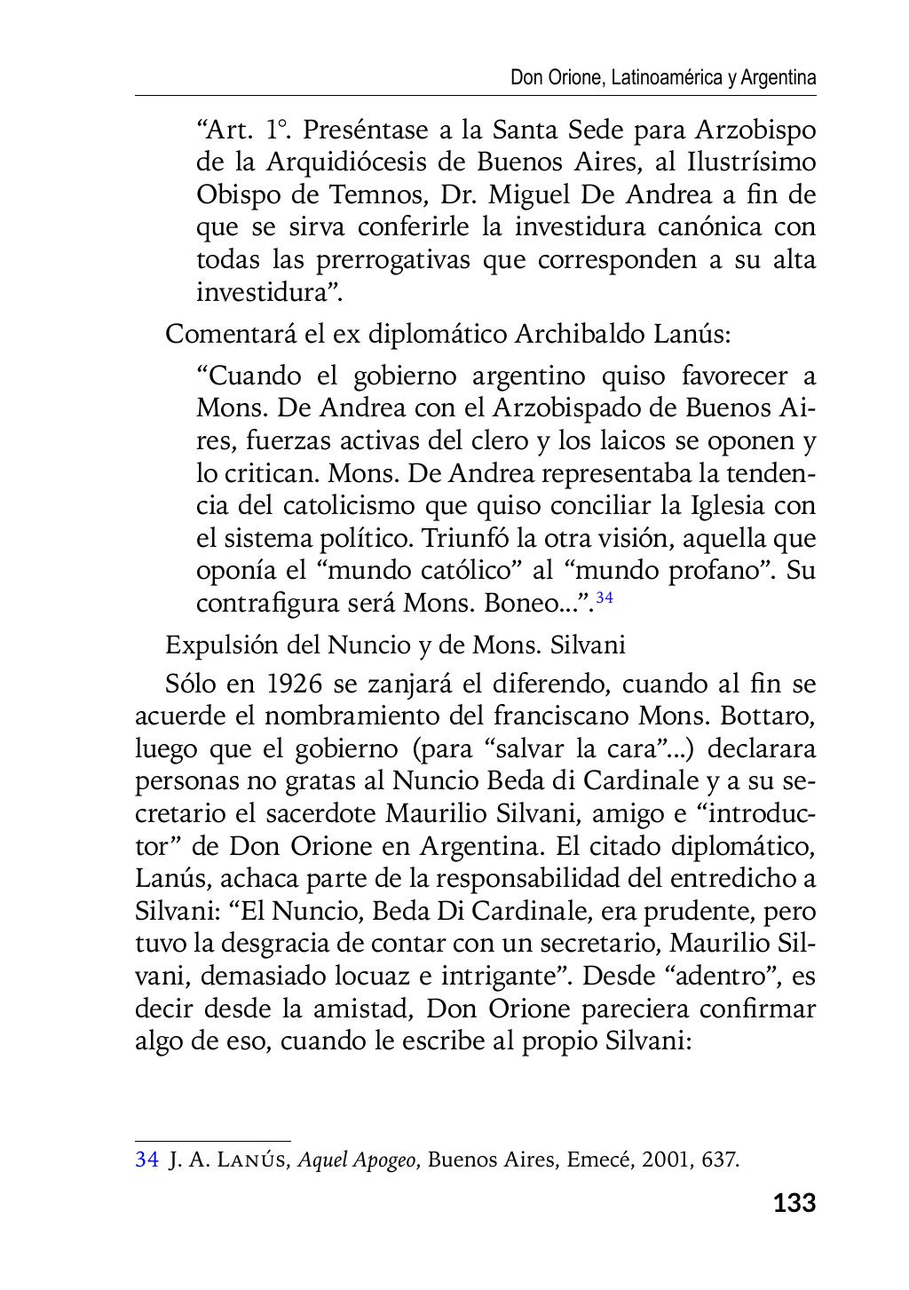 Enzo Giustozzi, Don Orione, Latinoamérica y Argentina, GEO, Buenos Aires - Argentina, 2020, pagina 134