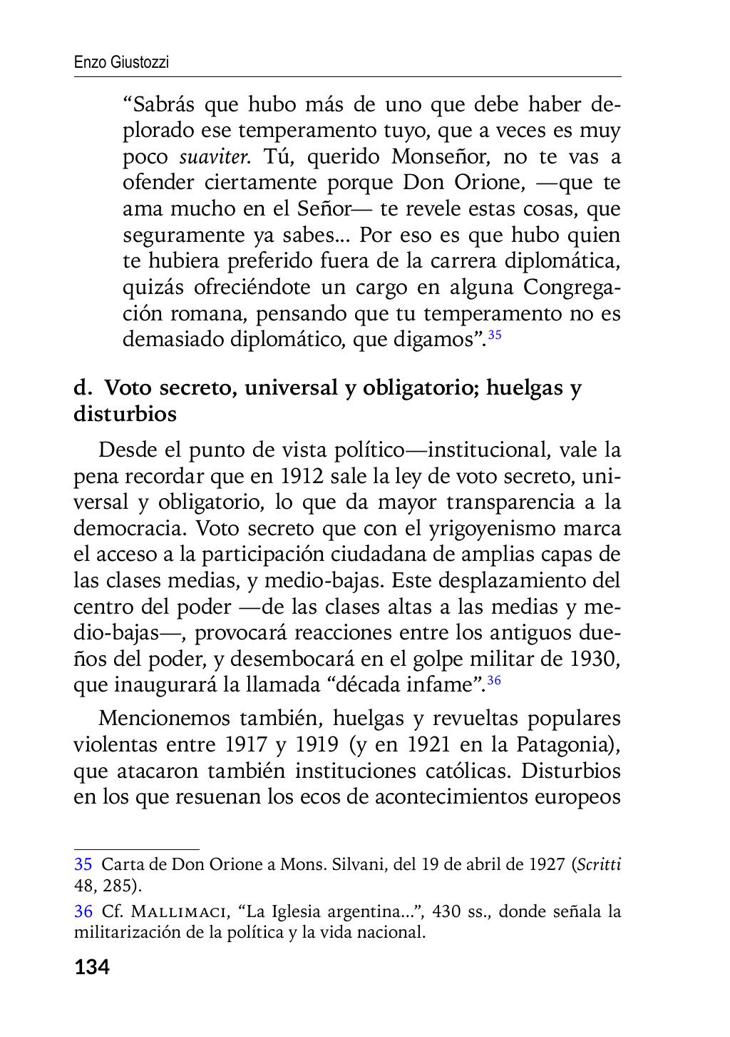 Enzo Giustozzi, Don Orione, Latinoamérica y Argentina, GEO, Buenos Aires - Argentina, 2020, pagina 135