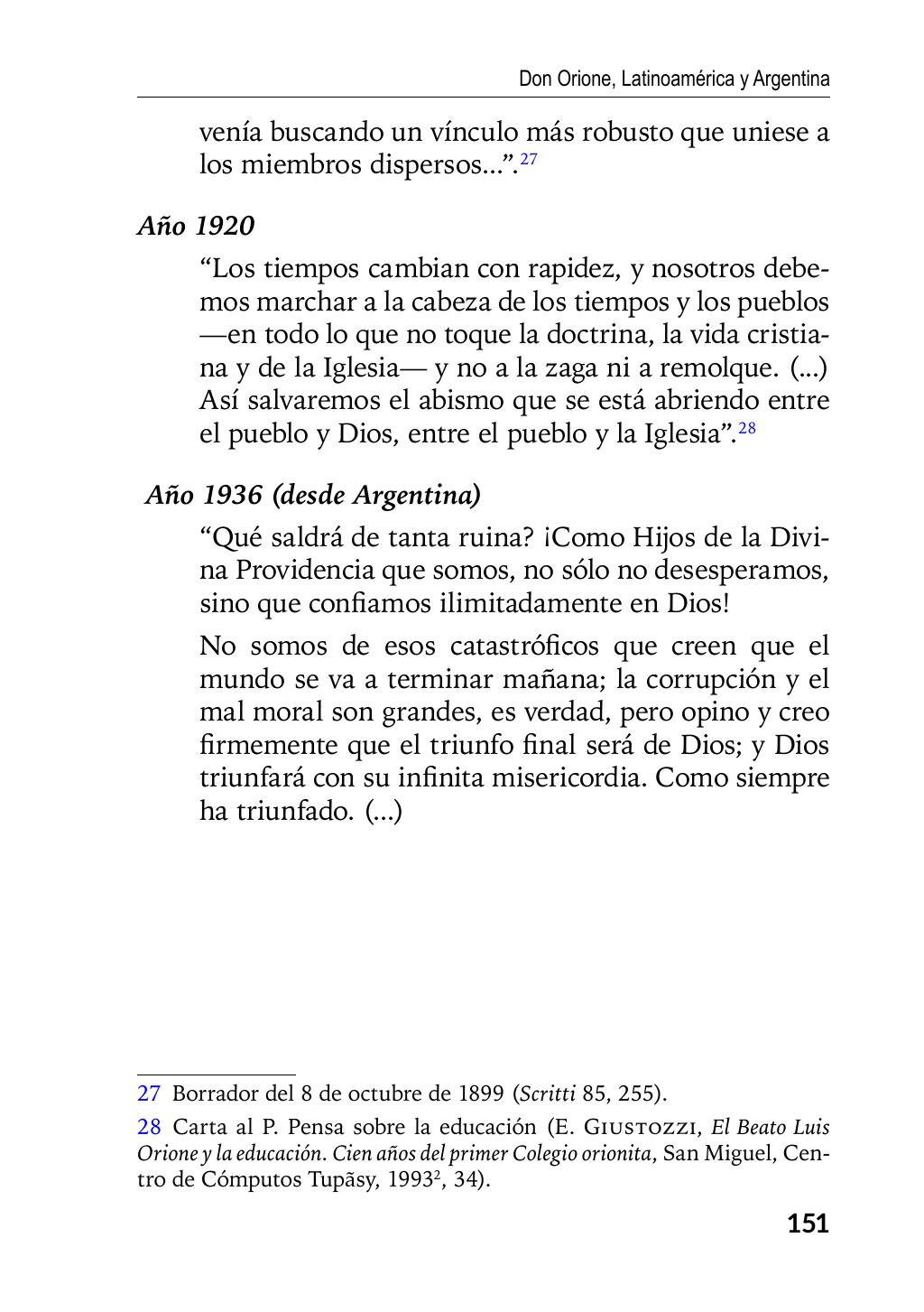 Enzo Giustozzi, Don Orione, Latinoamérica y Argentina, GEO, Buenos Aires - Argentina, 2020, pagina 152