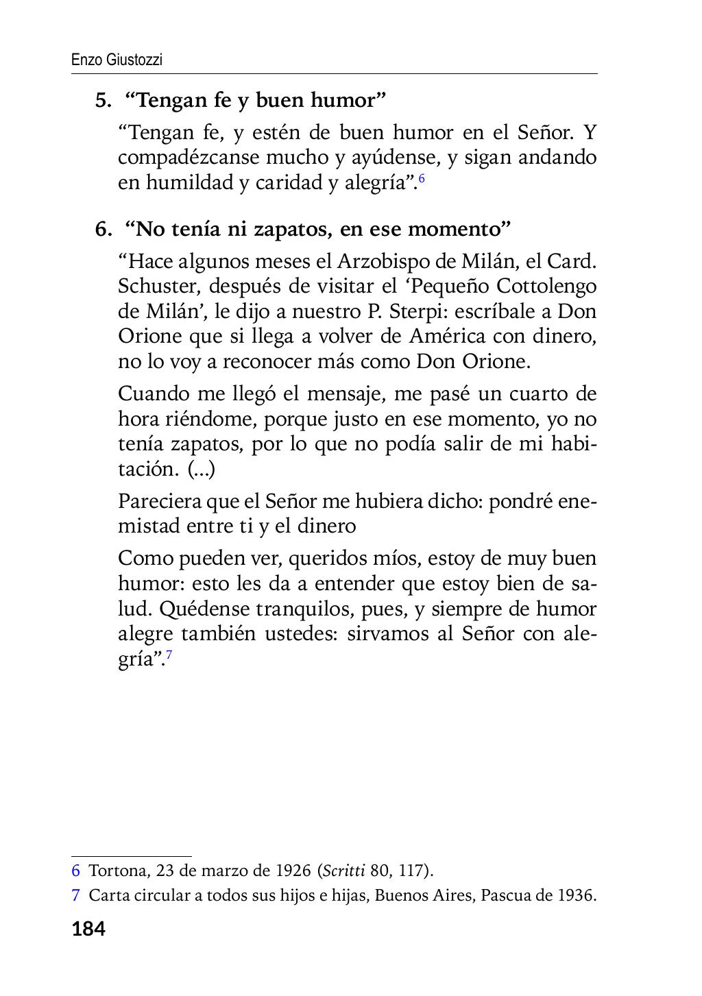 Enzo Giustozzi, Don Orione, Latinoamérica y Argentina, GEO, Buenos Aires - Argentina, 2020, pagina 185