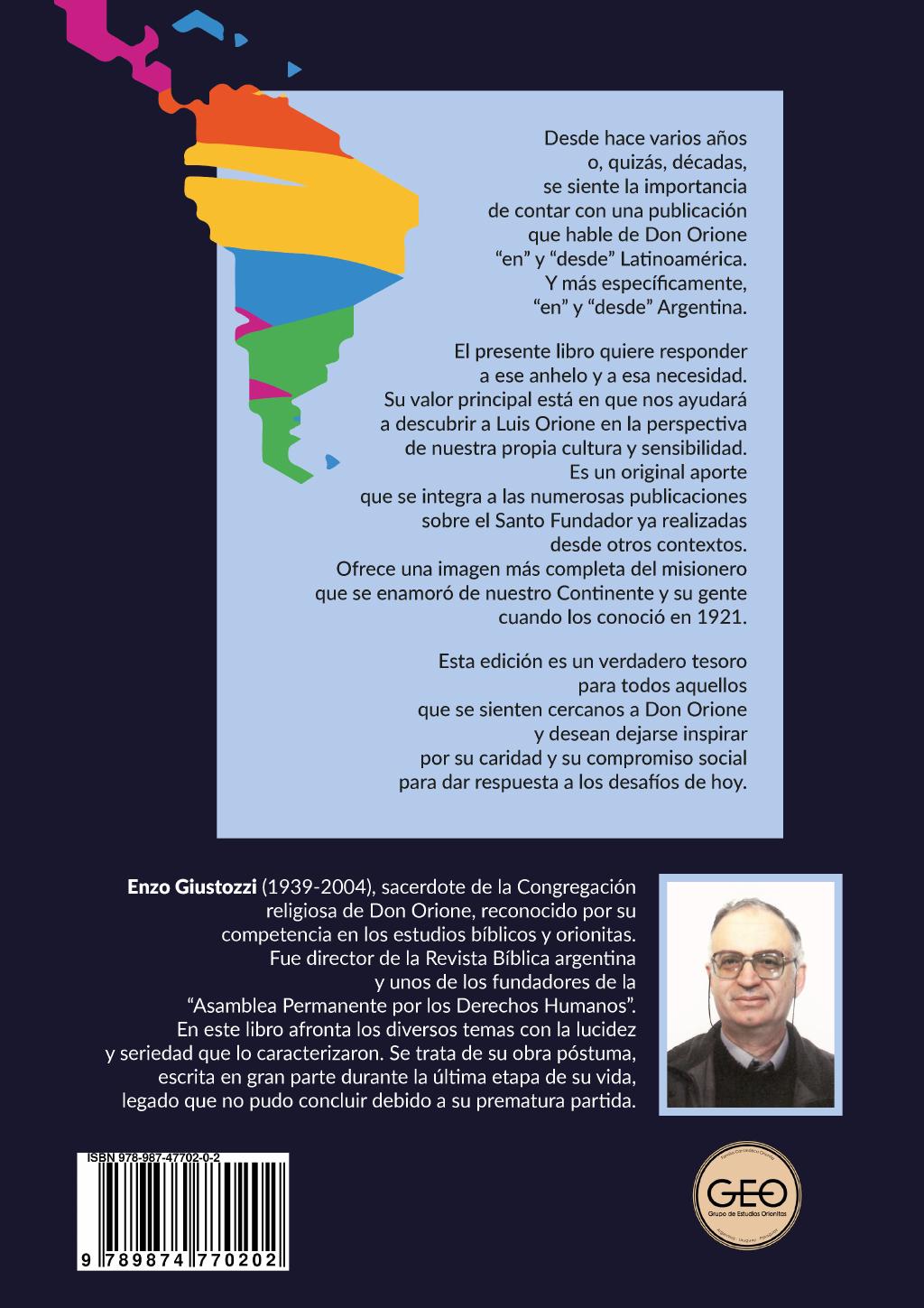 Enzo Giustozzi, Don Orione, Latinoamérica y Argentina, GEO, Buenos Aires - Argentina, 2020, pagina 211