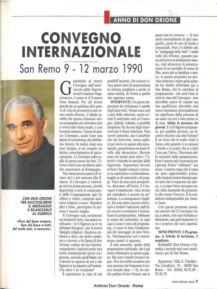 Don Orione oggi, 1990, 01, pagina 7