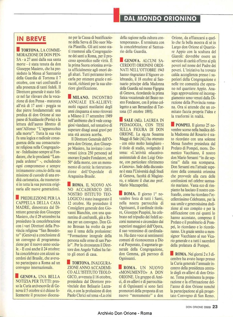 Don Orione oggi, 1990, 01, pagina 23