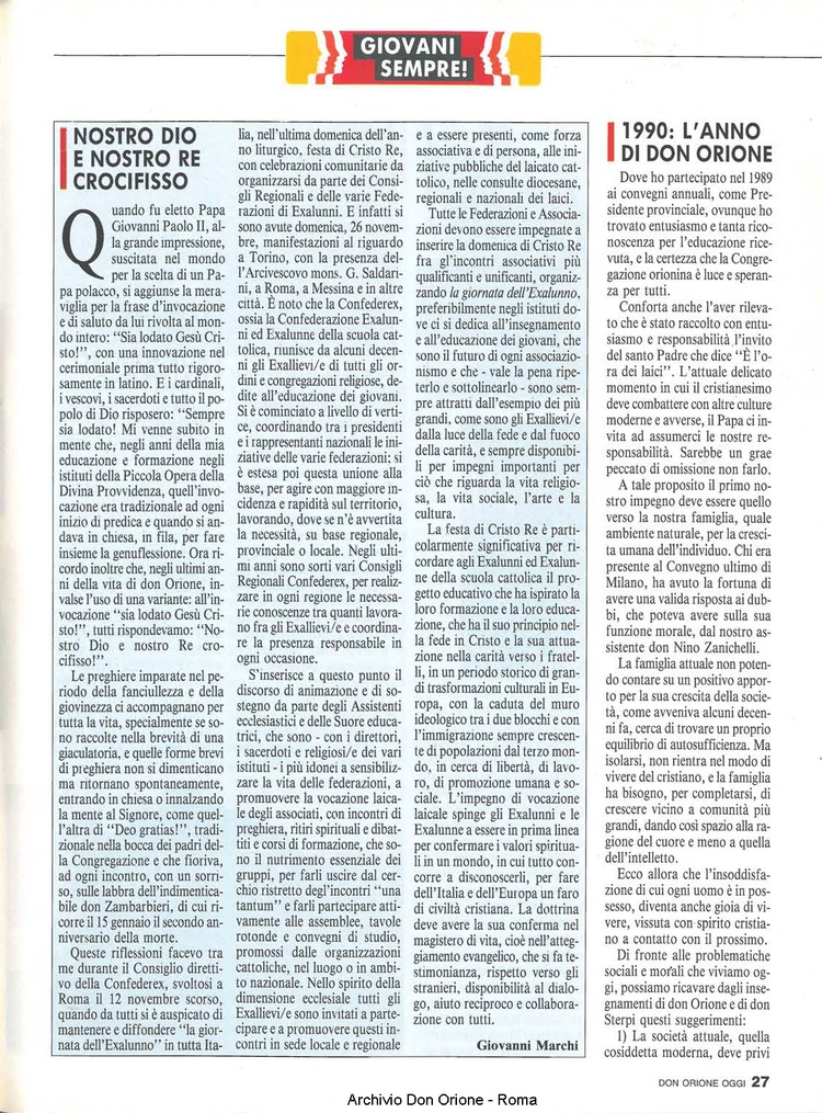 Don Orione oggi, 1990, 01, pagina 27