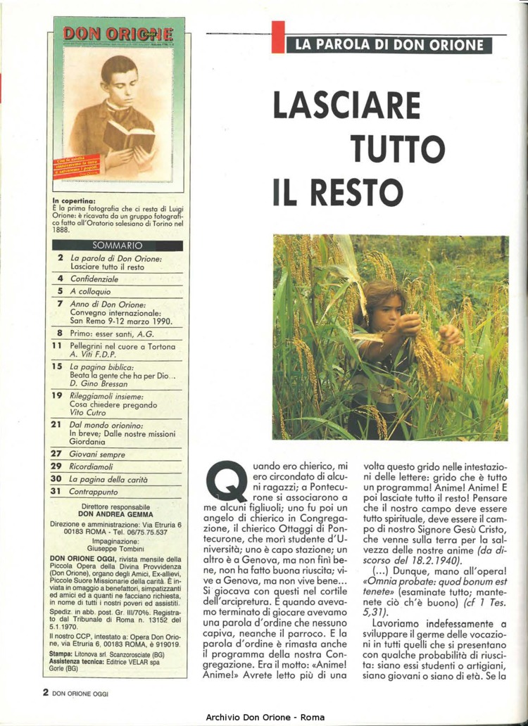 Don Orione oggi, 1990, 02, pagina 2