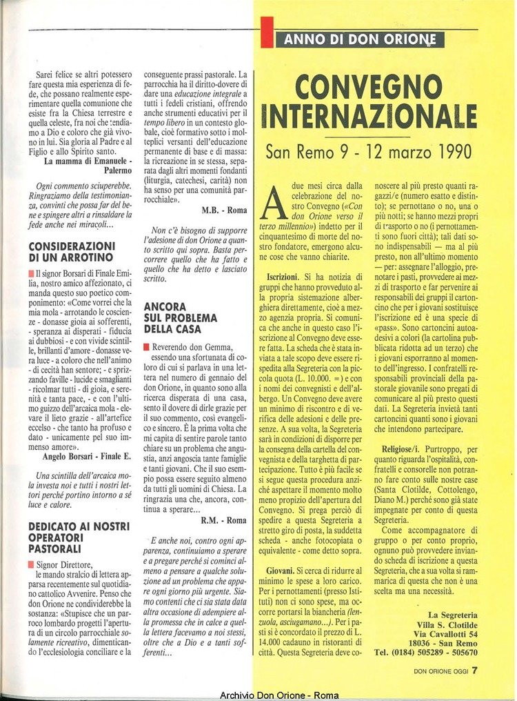 Don Orione oggi, 1990, 02, pagina 7