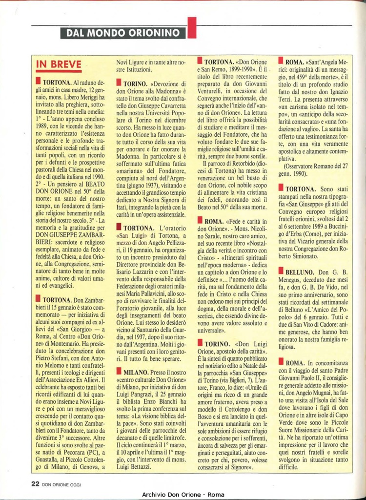 Don Orione oggi, 1990, 03, pagina 22
