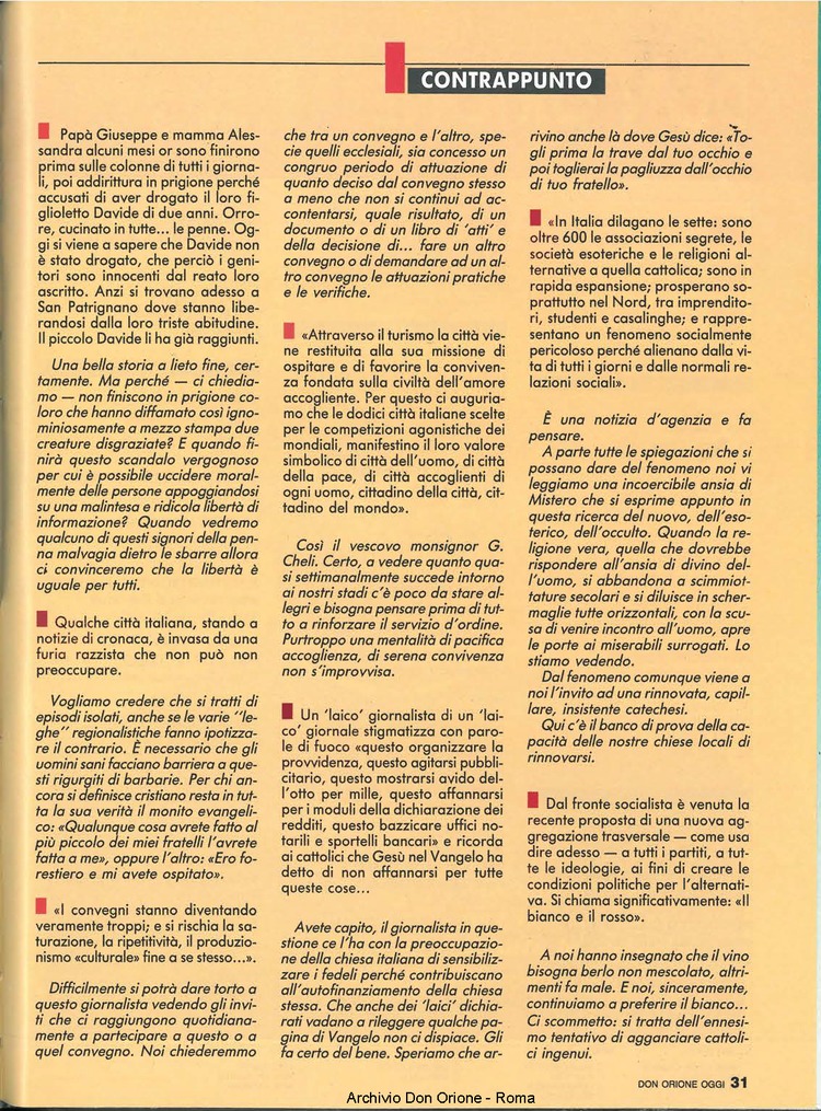 Don Orione oggi, 1990, 04, pagina 31