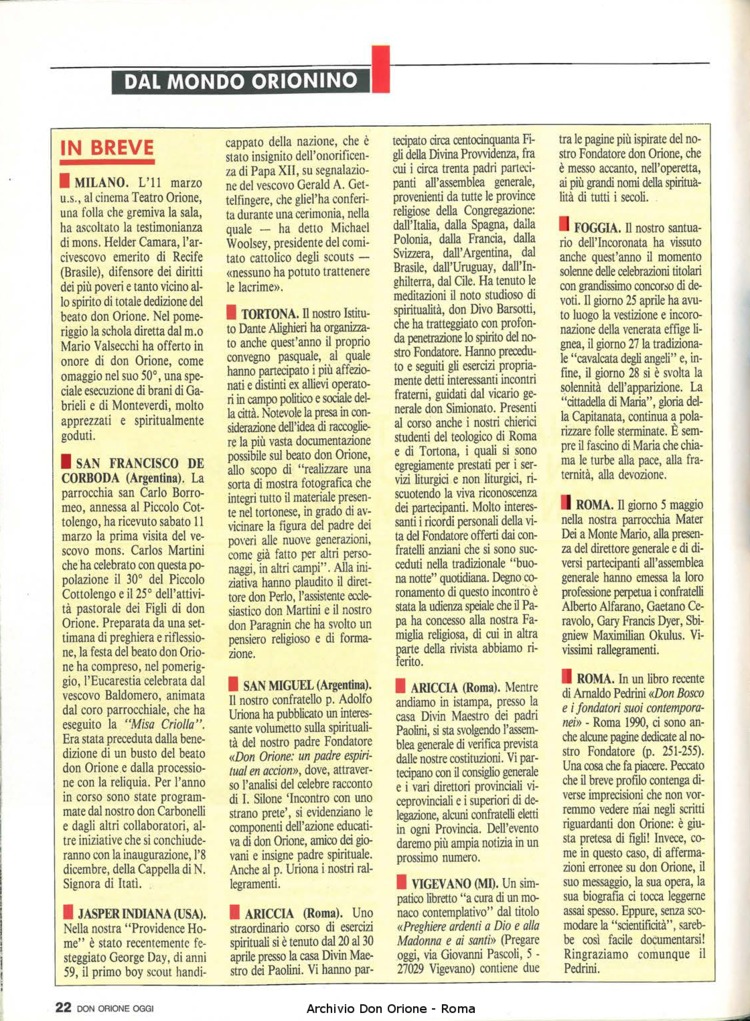 Don Orione oggi, 1990, 06, pagina 22
