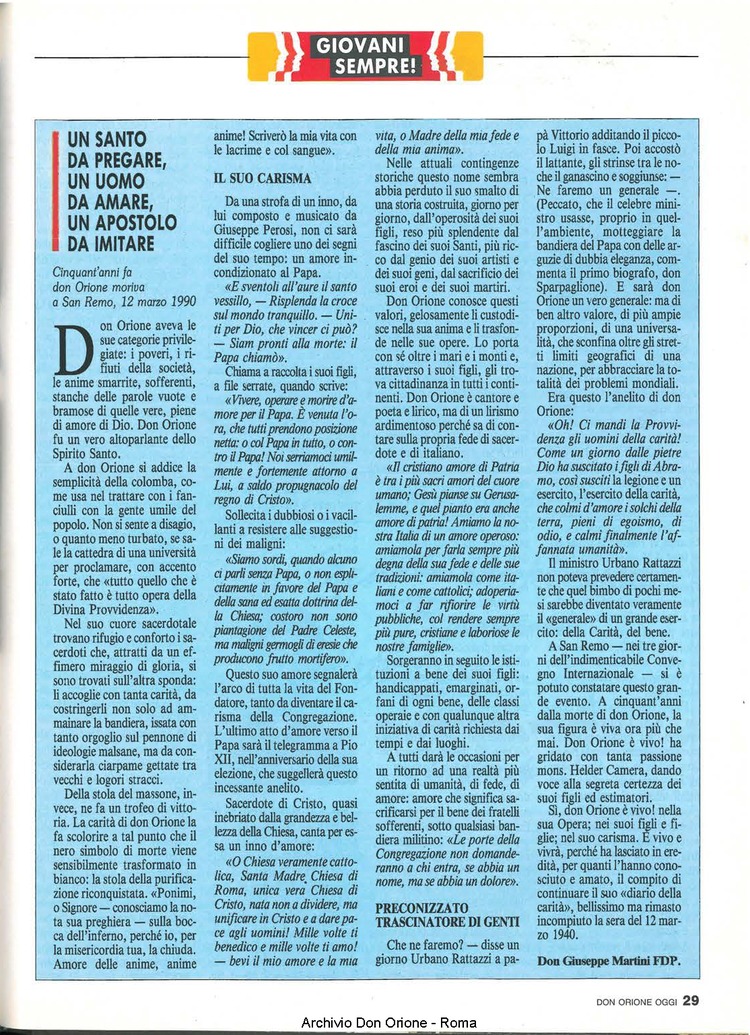 Don Orione oggi, 1990, 06, pagina 29