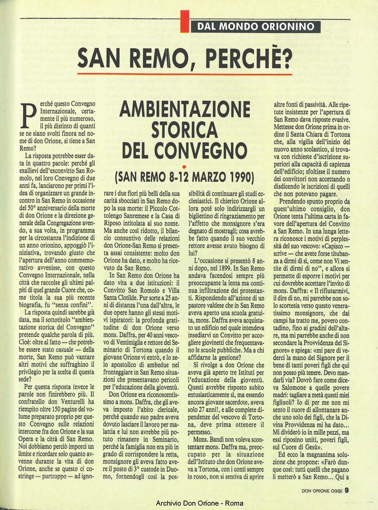 Don Orione oggi, 1990, 07, pagina 9
