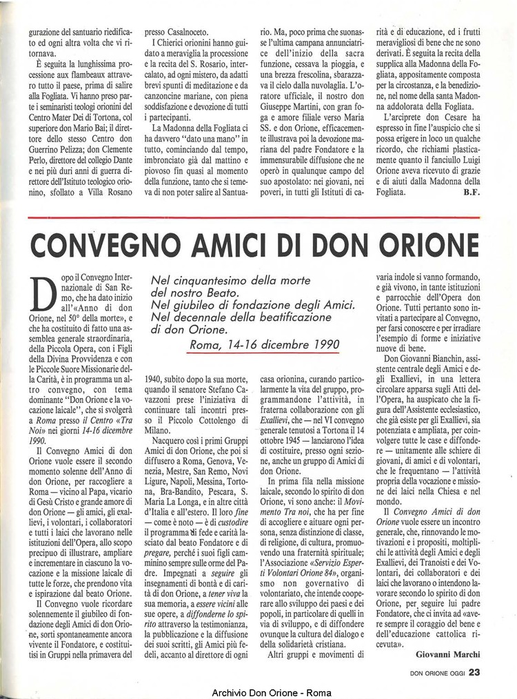 Don Orione oggi, 1990, 07, pagina 23