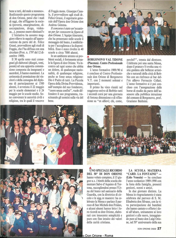 Don Orione oggi, 1990, 08, pagina 27
