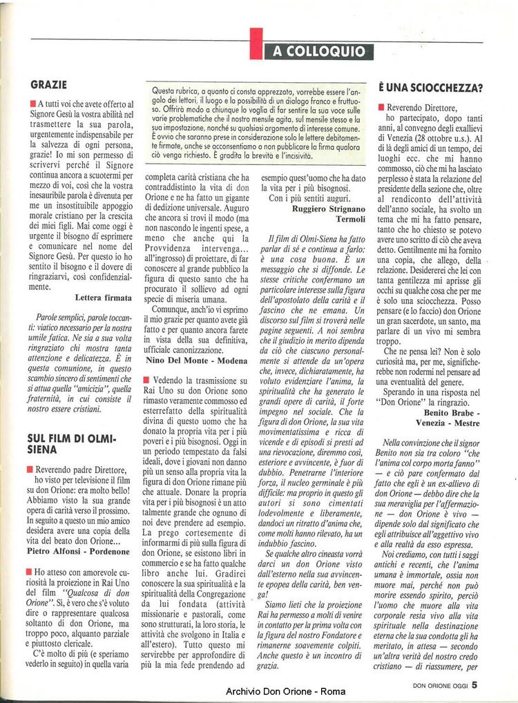 Don Orione oggi, 1990, 10, pagina 5