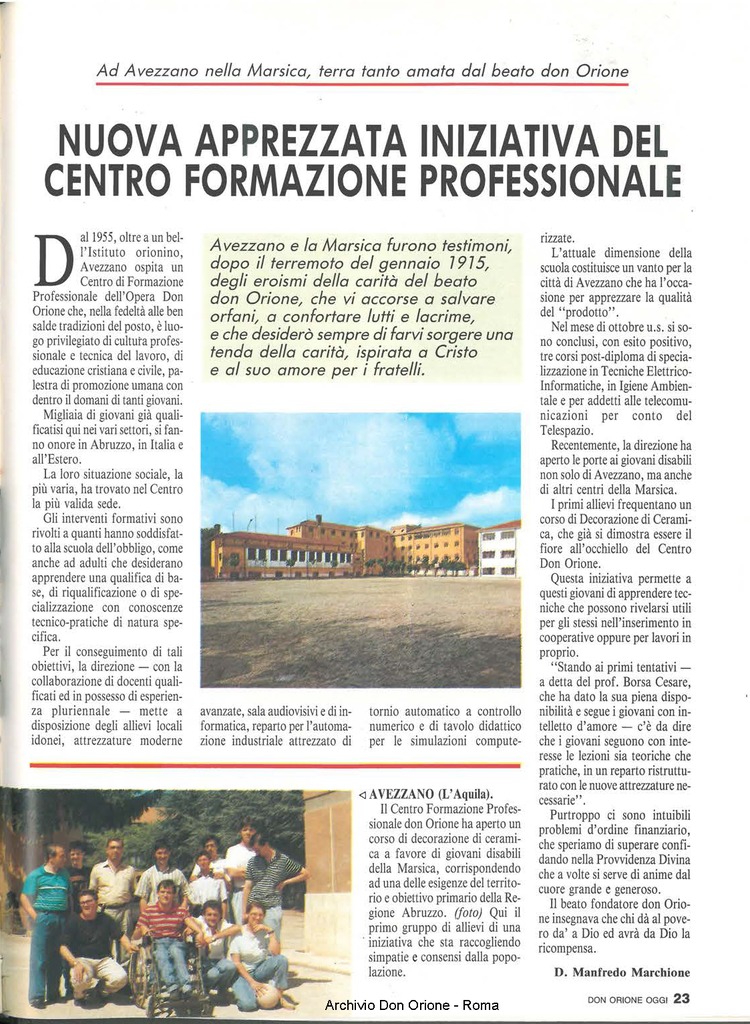 Don Orione oggi, 1990, 10, pagina 23