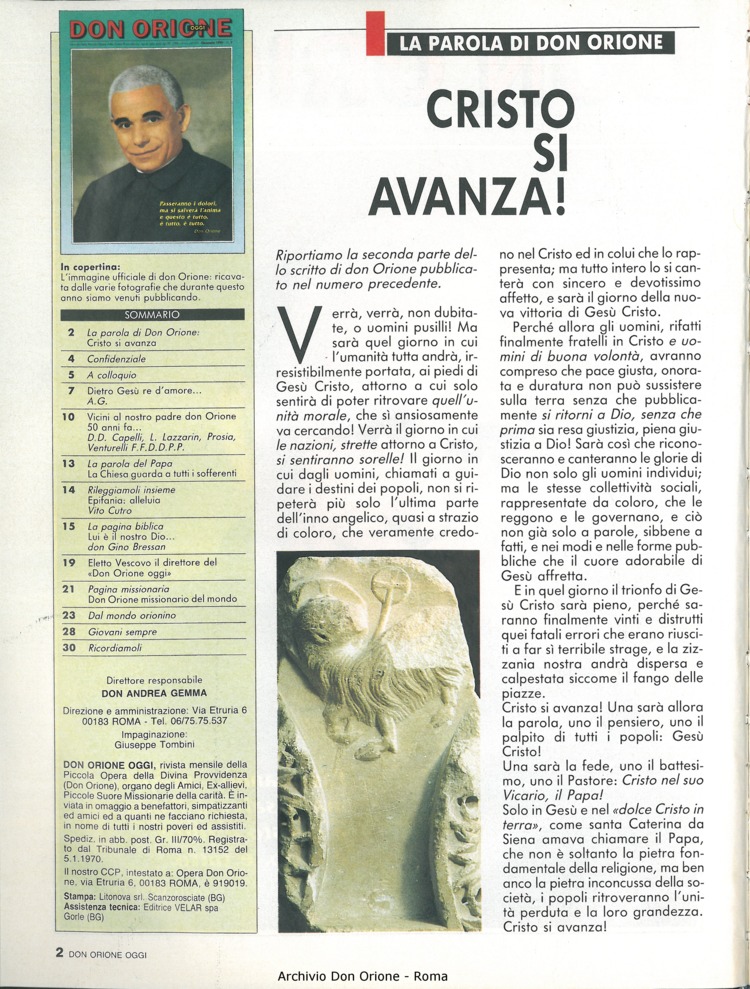 Don Orione oggi, 1991, 01, pagina 2