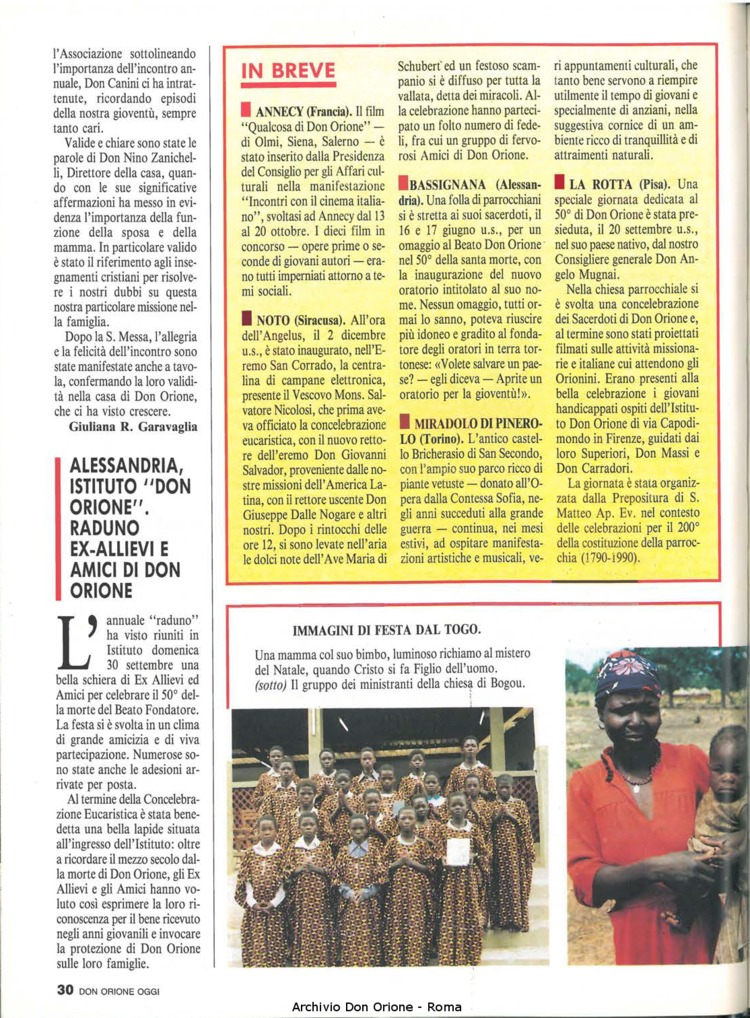 Don Orione oggi, 1991, 02, pagina 30