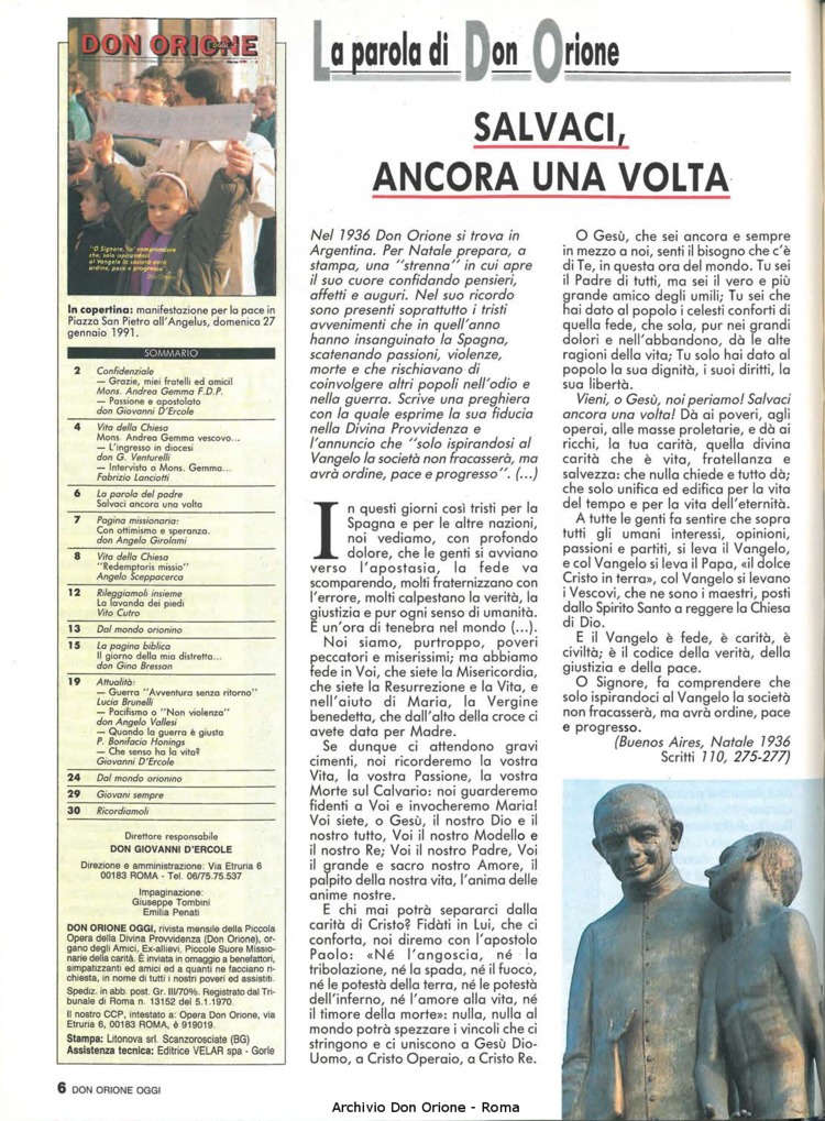 Don Orione oggi, 1991, 03, pagina 6