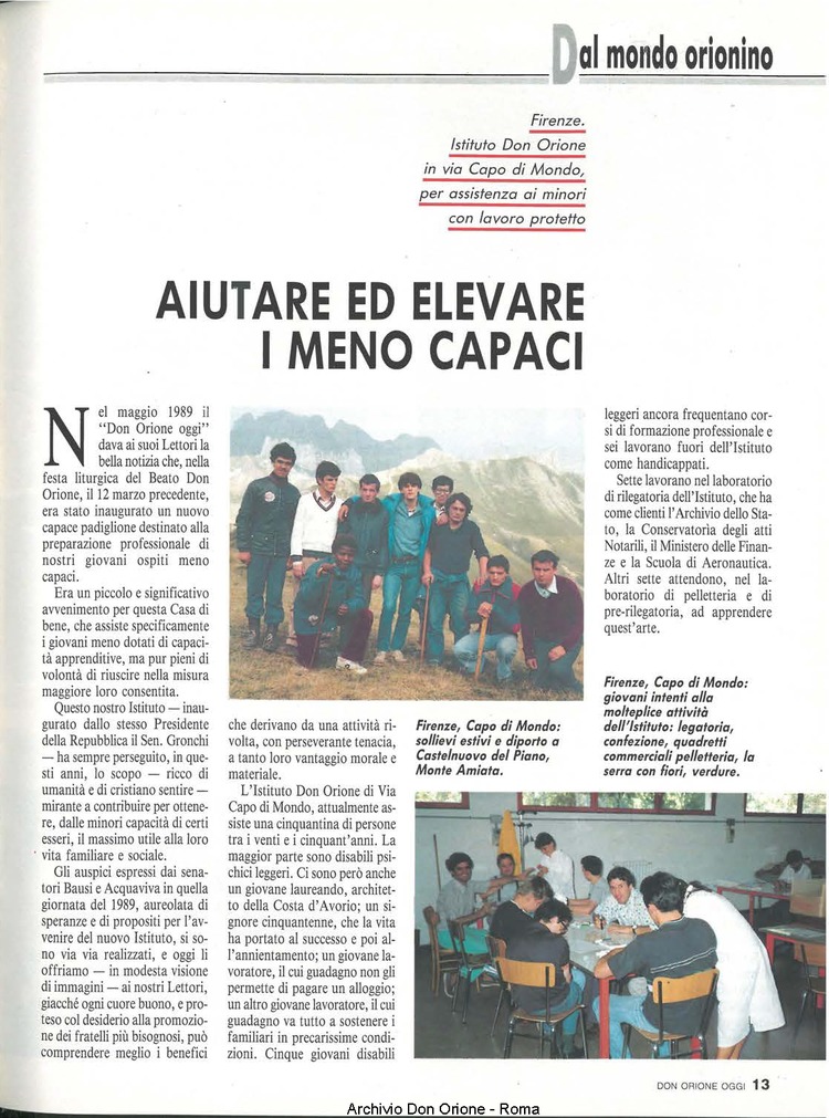 Don Orione oggi, 1991, 03, pagina 13