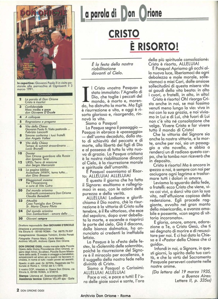 Don Orione oggi, 1991, 04, pagina 2