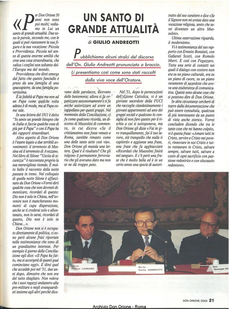 Don Orione oggi, 1991, 04, pagina 21